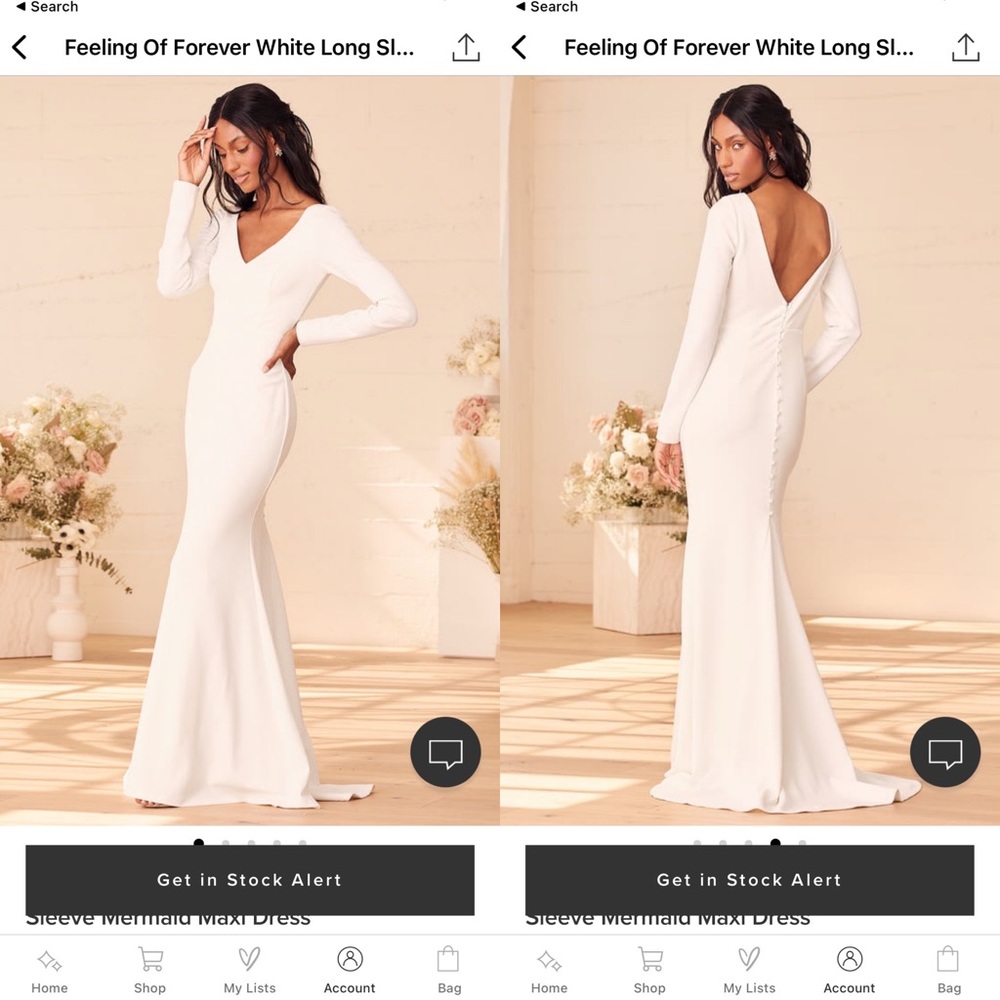 Lulus Feeling Of Forever White Long Sleeve Mermaid Maxi Dress